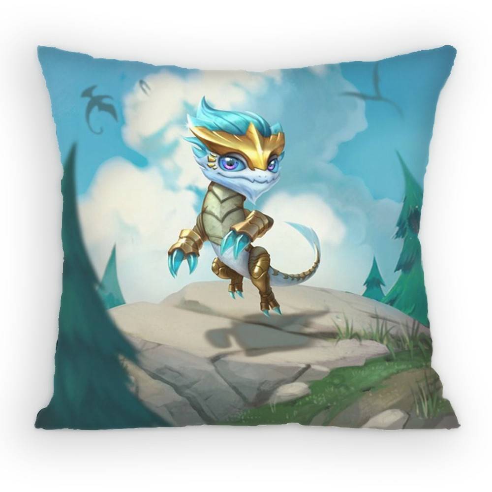 TFT Little Legends Pillow Case Sofa Living Room for Bedroom Car Headboard Backrest Cushion Square Cushion Nap Time