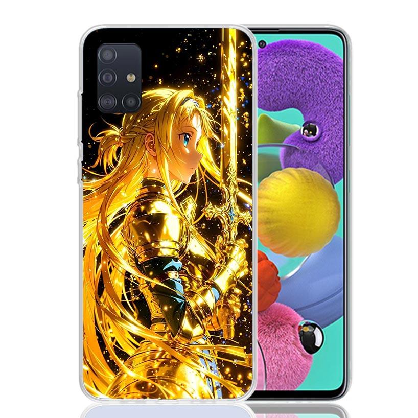 Sword Art Online Yuuki Asuna Phone Case For Samsung Galaxy A52 A32 A22 A12 A02S A50S A30S A51 A31 AA71 Note 20 Ultra 10 S10 Plus