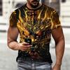 Sommer Herren 3D-Druck Rundhals T-Shirt Mode Vielseitig Atmungsaktiv Trend Lässig