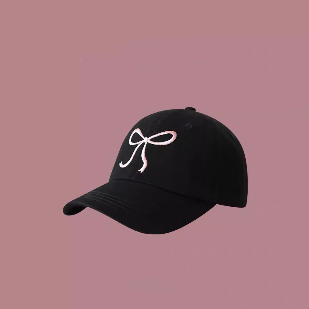 

Cotton Pink Bowknot Baseball Cap With Wide Brim For Casual Girls чорний