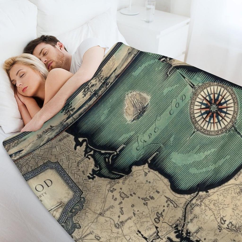 1931 Vintage Map. Cape Cod : Barnstable County Massachusetts Throw Blanket Large Nap cosplay anime Flannel Blankets