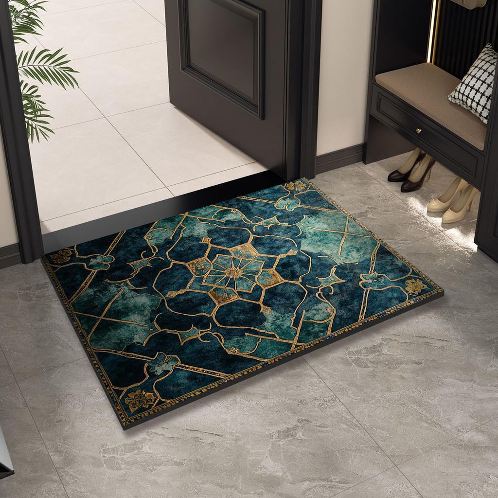 Luxury Vintage Doormat Entrance Door Mat Outdoor Welcome Front Room Rugs Foot Mat Hallway Carpet Floor Bath Mats Washable