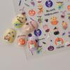 Embossed Halloween Nail Stickers: Cute Spider, Bat & Pumpkin Designs
