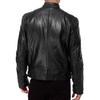 Slim Men's Leather Jacket Fashion Men's Motorcycle Jacket Stand Collar Zip Slim Jacket