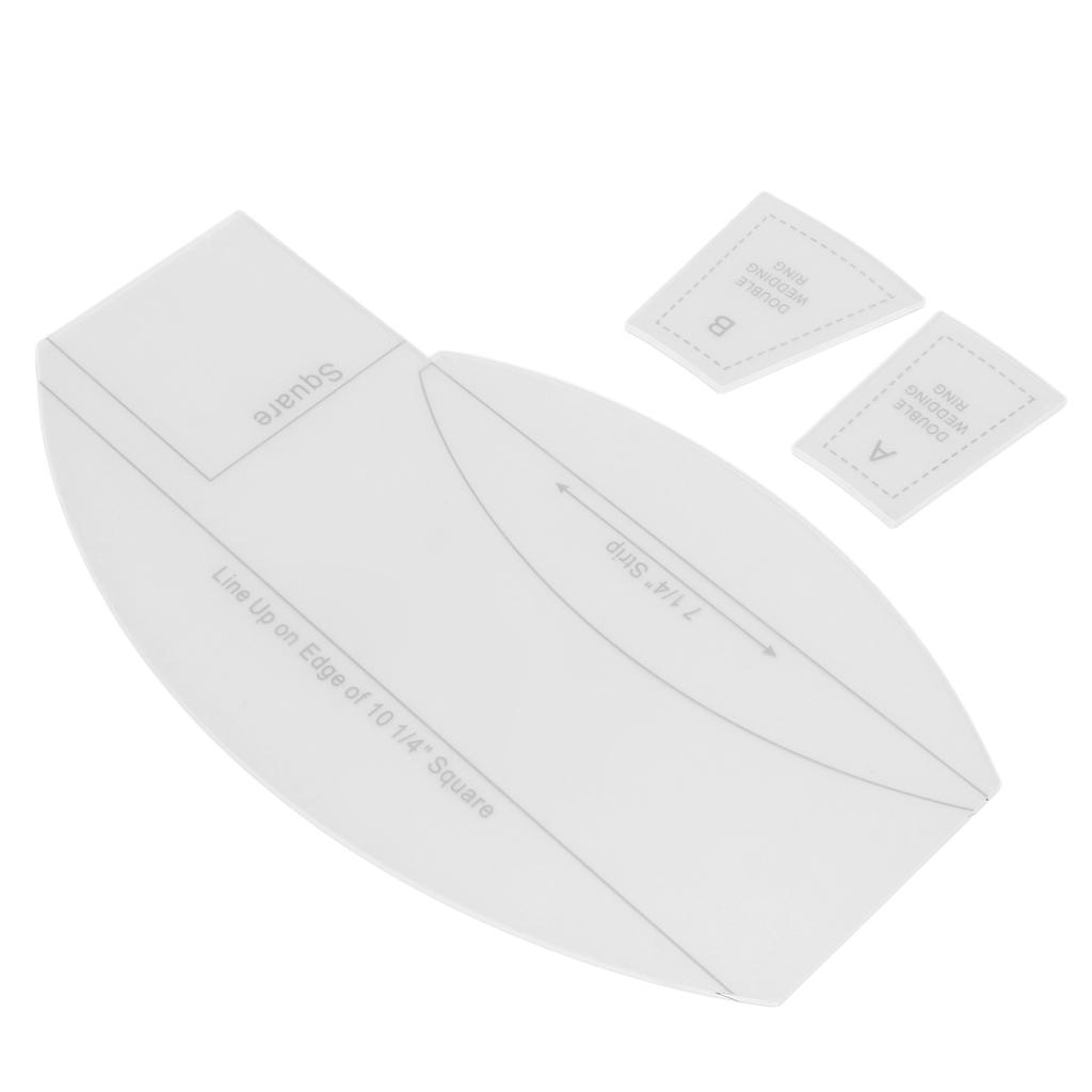 Sewing Ruler Set DIY Transparent Acrylic with Clear Printing Process for Measurement Drawing Crafts