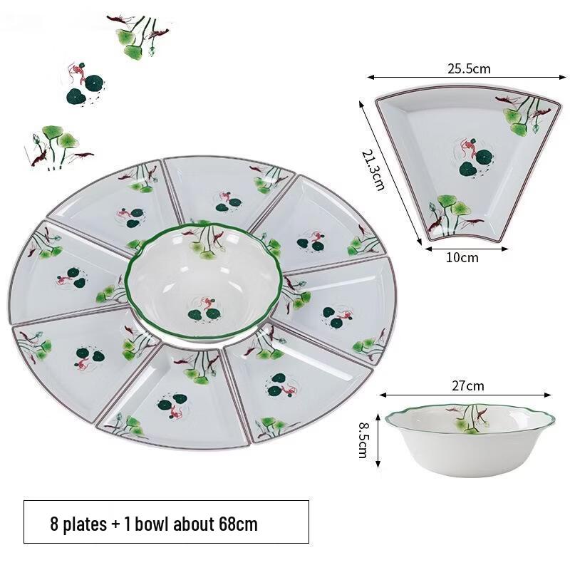 JINGRX Rotary Tableware Set