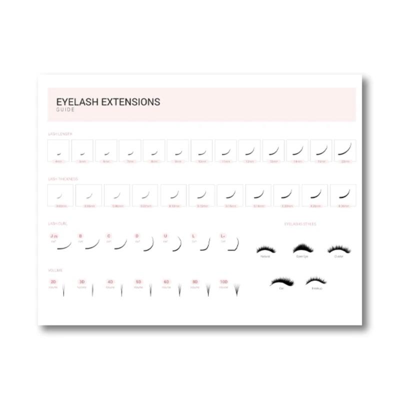 Wimpernverlängerungstechniker Leitfaden Poster und Drucke Make-up Wandkunst Bild Raumdekor Wimperngeschäft Form Kunst Leinwand Poster