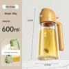 Thickened Glass Oil Bottle: Integrated Spray and Pour, Automatic Atomization, Leak-Proof, Large Capacity for Kitchen Use
