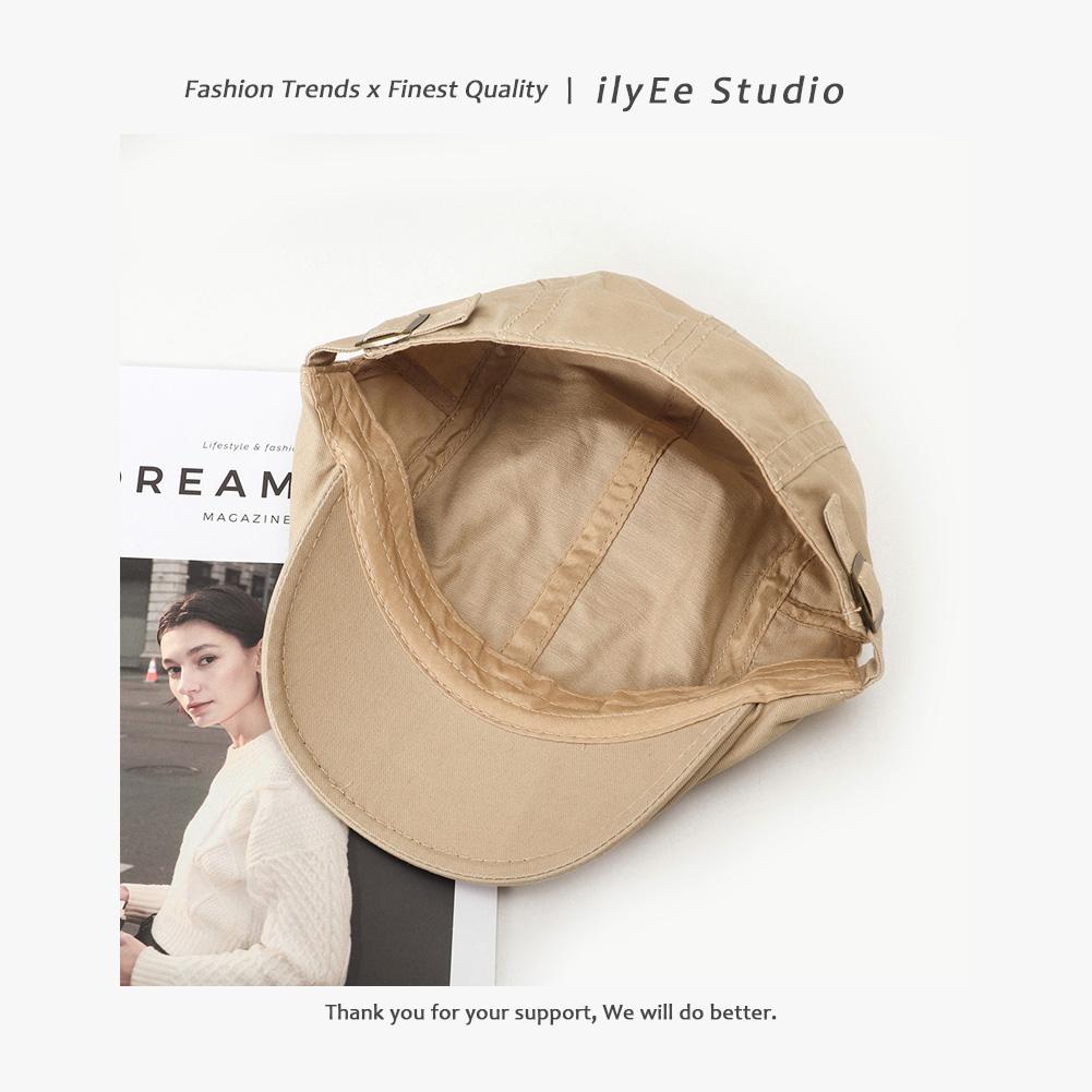 New Solid Color Cotton Beret Hat Adjustable Newsboy Cap Hip Hop British Painters Hat Berets For Men Women Y2K Flat Visor Cap