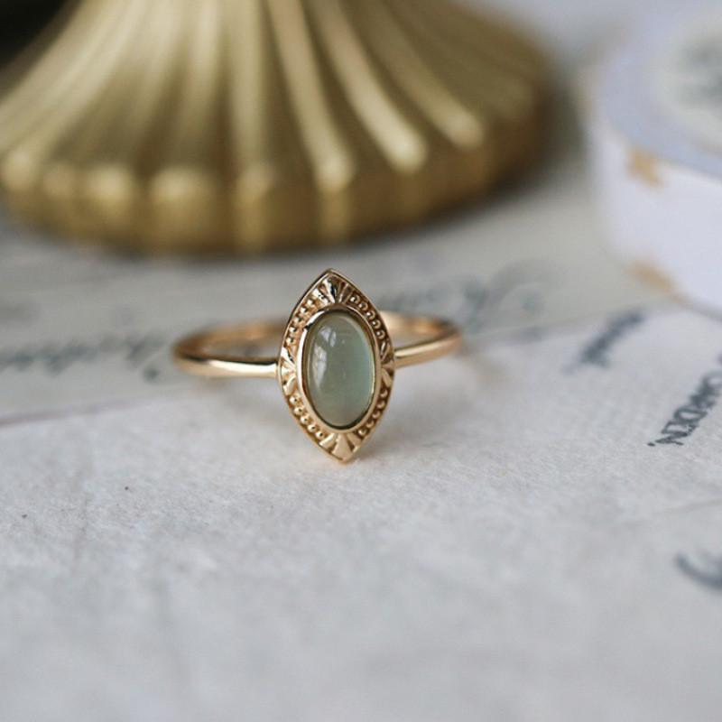 Geometric Design Chic Topaz And Peridot Floral Ring For Women Elegant Fashion Accessory
