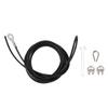 Pulley Cable Steel Fitness Cable Black Adjustable Strong Coated Pulley Machine Accessory for Gym Home Workout Exercise