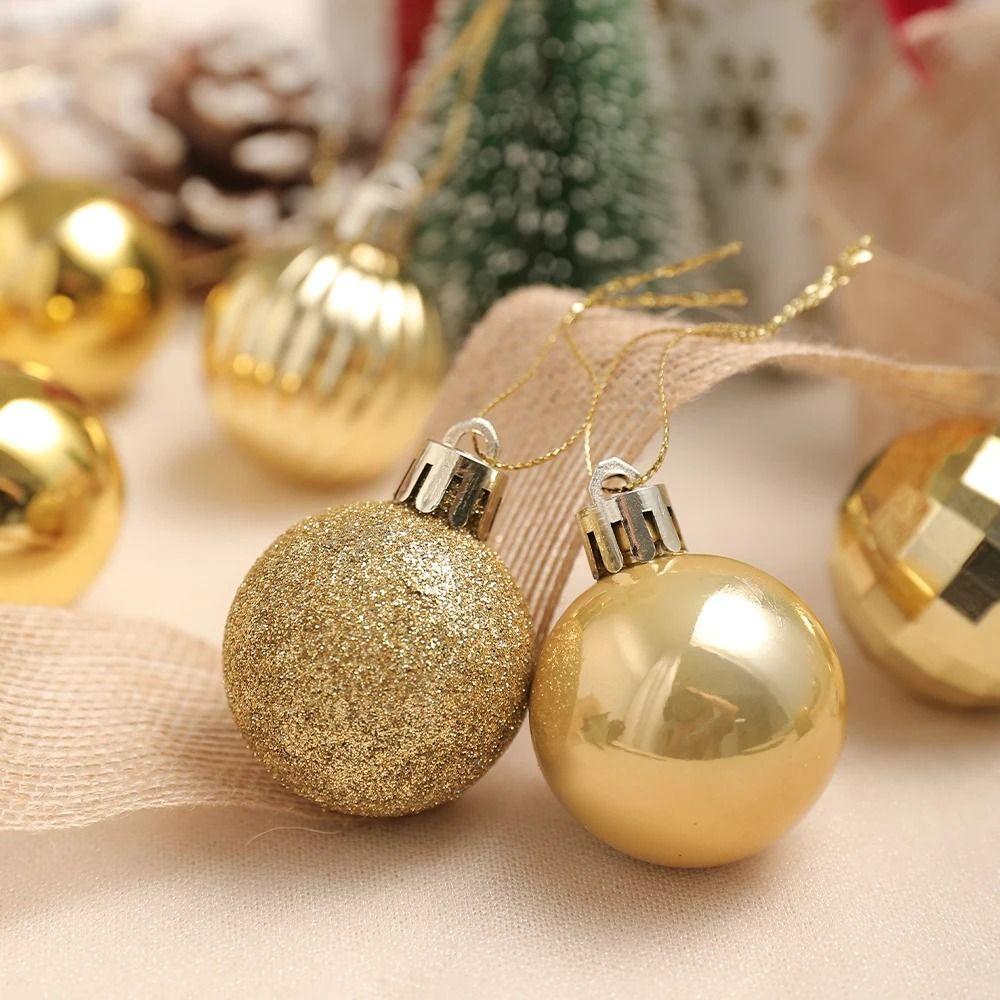 42Pcs 3/4/5cm Christmas Balls Set Creative Xmas Tree Pendants  Happy New Year Decoration