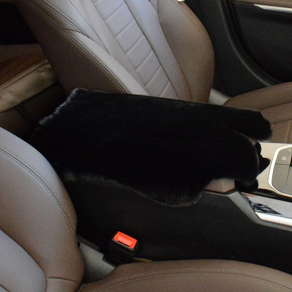 Anti-slip Automobile Furry Cover Plush Arm Rest Protector Mat Car Armrest Pad  Center Console