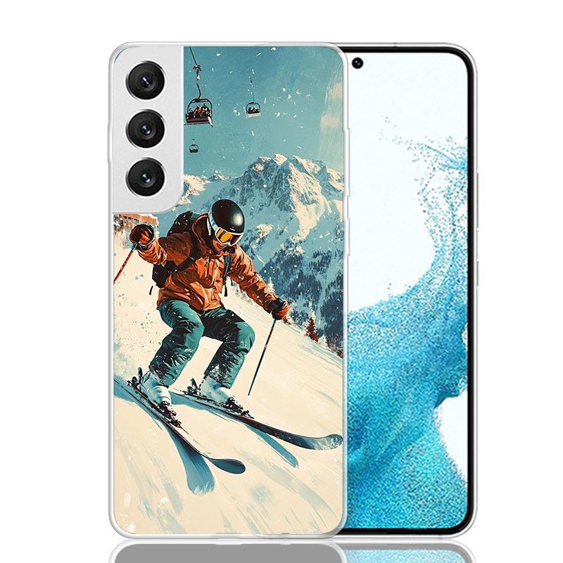 Adventure Snowboarding Extreme Phone Case For Samsung Galaxy S26 Ultra S23 S24 S25 Edge S20 FE S21 S22 Plus Soft Print Shell Cov