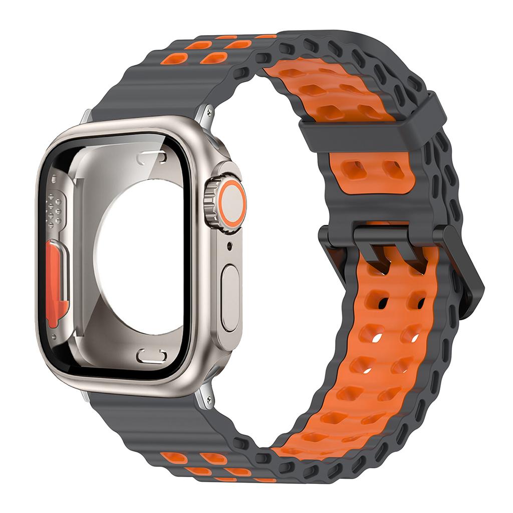Silicone Strap+Change to Ultra Case For Apple Watch 11 10 42/46mm Protective Cover for iwatch Series 9 8 7 6 se54 40/41/44/45mm