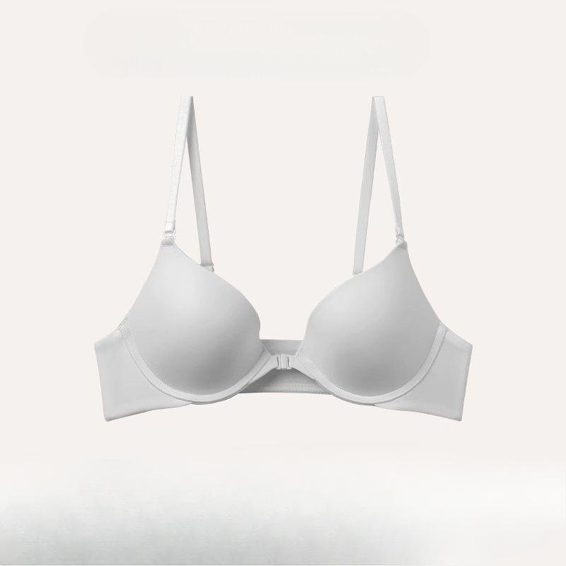 Women's Sexy Thin Front Closure Bra Push Up Slimming Lifting Invisible Seamless Underwire Backless Bra for Small Bust