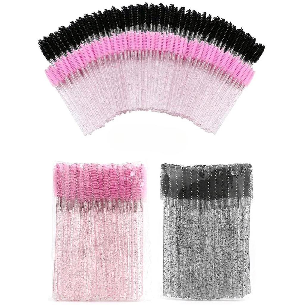 50 Stück Für Wimpernverlängerung Make-up Einweg Wimpernbürsten Spoolies Mikro Wimpern Mascara Stäbchen Kämme Großhandel