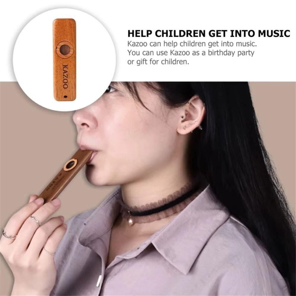 Instruments Wooden Kazoo With Lanyards Musical Instruments Flutes Performance
