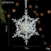 New Christmas Decoration Glitter Acrylic Ornament Transparent Snowflake Pendant for Xmas Tree Scene Decor Happy New Yeart