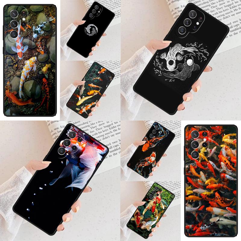Japanese Koi Fish Cell Phone Case for Samsung Galaxy S26 Ultra S25 S24 S23 S22 S21 S20 Note10 Cover