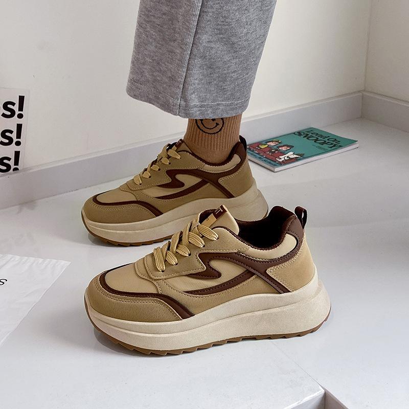 Women's Casual Shoes  New Spring and Summer Single Shoes Women's Low Top Sneakers Women's Front Lace Flat Heel Women's Shoes