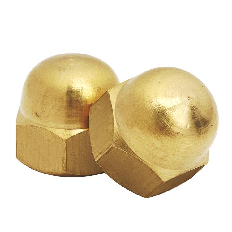 Set di Dadi a Cappuccio in Ottone H59: Taglie M3-M20