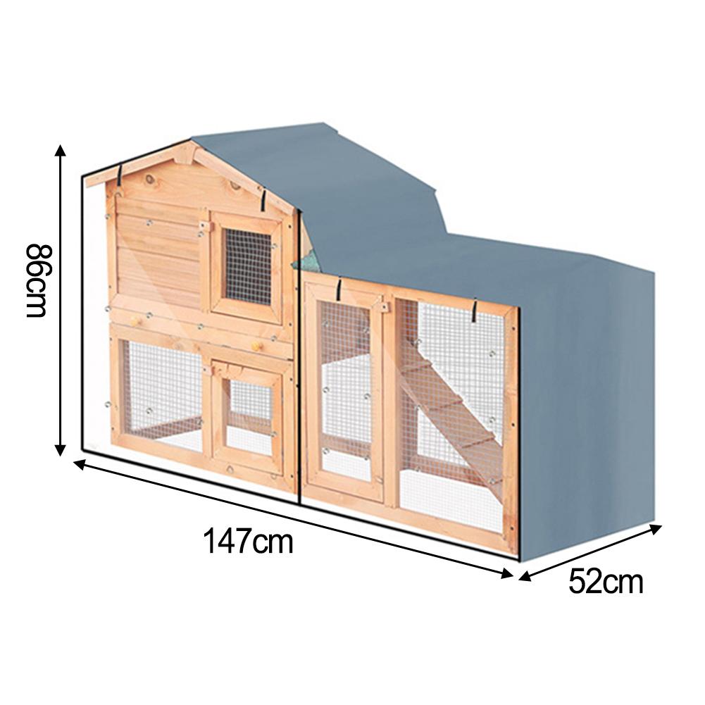 Indoor Guinea Pig Hutch Cover Accommodates Various Door Combinations Adjustable String Hem Clear Front Folding