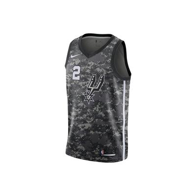 NBA Fan Edition Letter en Cijfer Print Basketbal Vest - Spurs Leonard Nr. 2 Unisex Tops Zwart 912153-010