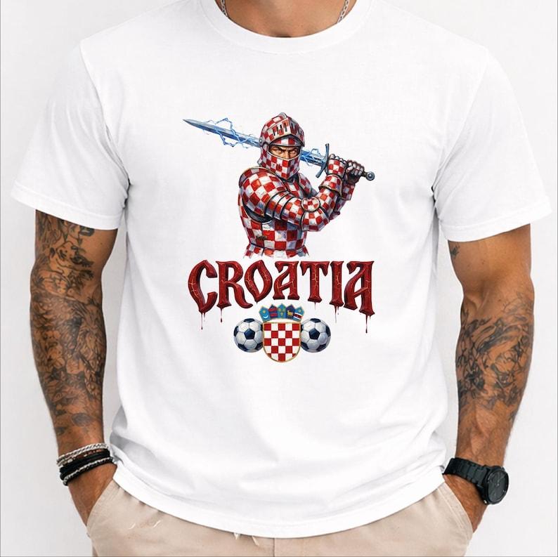 Croatia Soccer Shirt 2026, Croatian Football Fan Tee, Croatia Knight Graphic T Shirt, World Cup Croatia Jersey Style Tee S