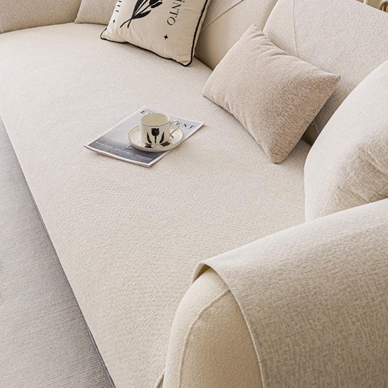 1 Stück Einfarbiger Sofakissenbezug, Maschinenwaschbar, Haustierfreundlich, Modern Minimalistisch Chenille Sofabezug Geeignet für Schlafzimmer-, Wohnzimmer-, Bürodekoration