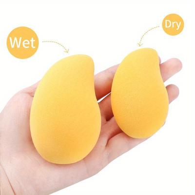 1Pcs Makeup Sponges Mango Shape Soft Beauty Powder Eggs Foundation Concealer Dry Wet Use Tools Cosmetic Cream Applicator