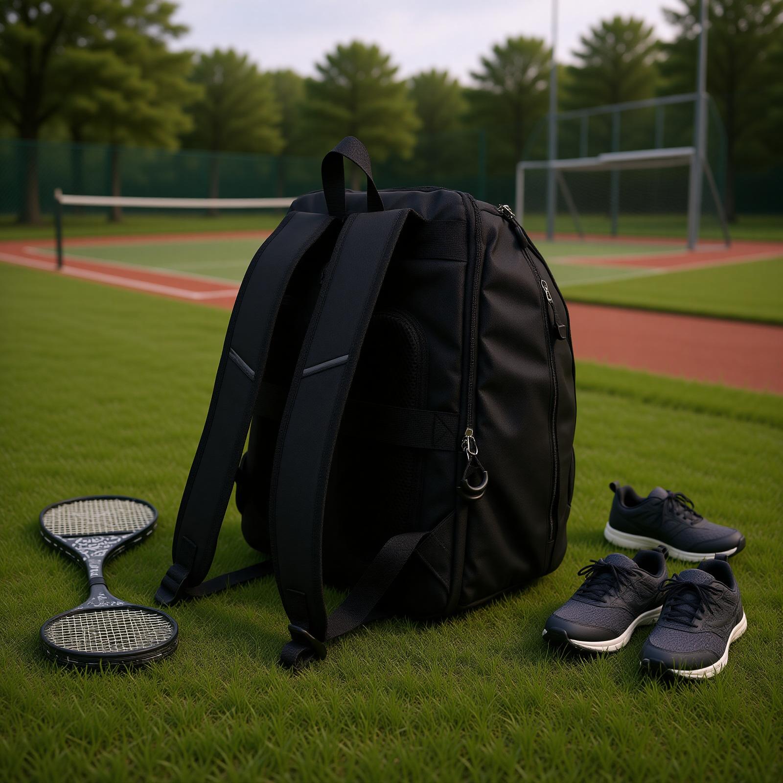 

Storage Backpack with Shoe Compartment Multi-layer Shoulder Backpack