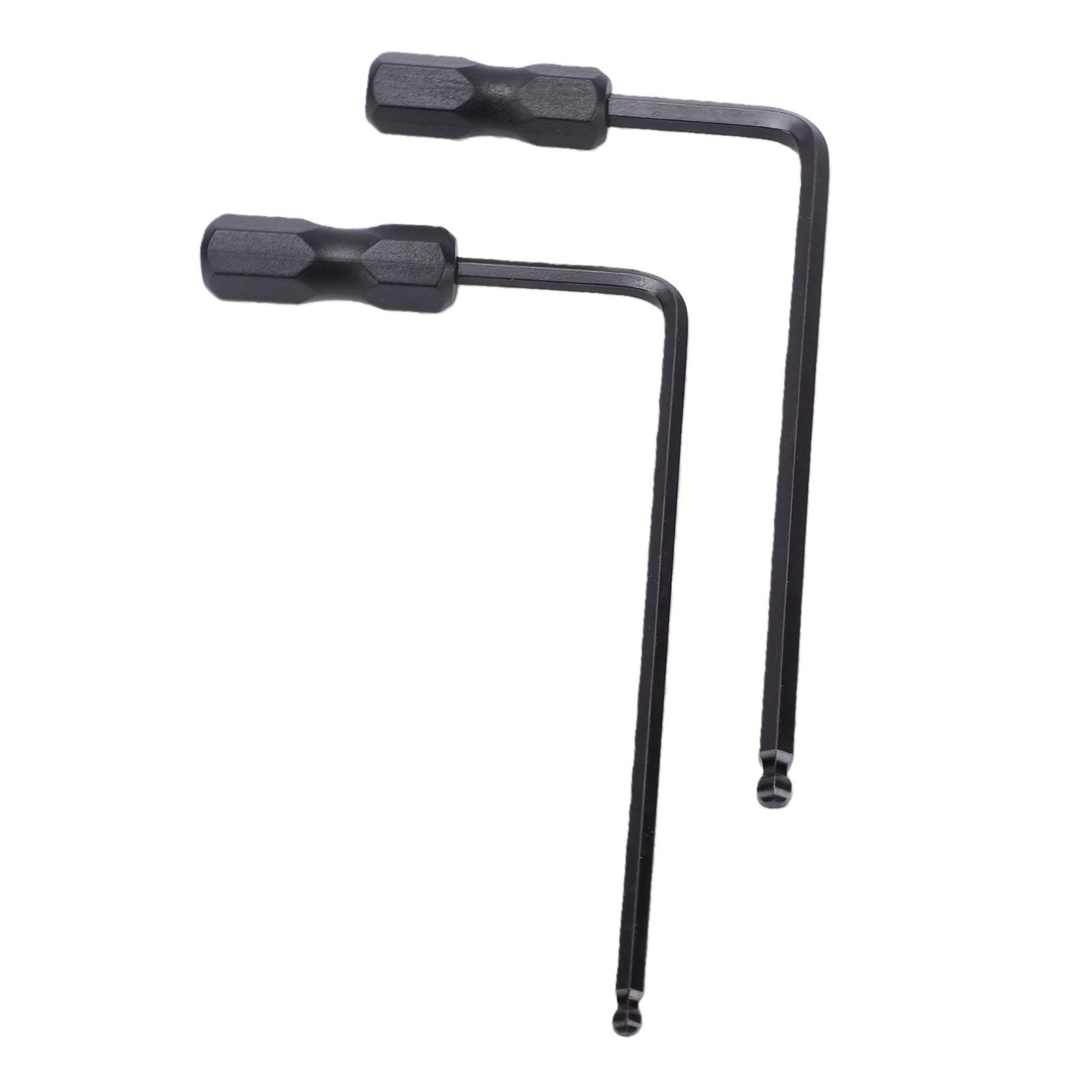 2Pcs Truss Rod Wrench Set 4mm 5mm Acoustic Guitar Electric Guitar Neck Adjustment Tool Hex Wrench with Ball End Black
