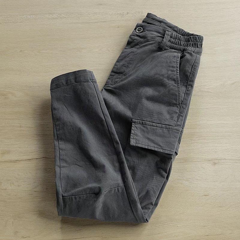 Men's Cotton Work Cargo Pants - Loose Fit Hip Hop 9 Loose Tapered Tactical Trousers With Multi-Pockets For Labor & Casual Wear | Overalls