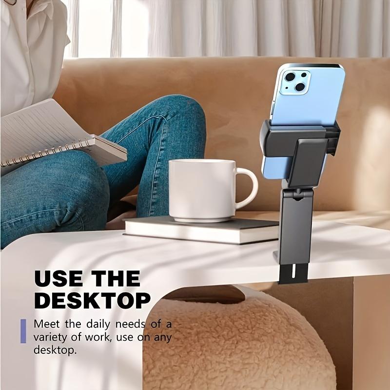 Portable Foldable Airplane Cell Phone Holder Lazy Mount For Car Travel Desk Edge 360 Degree Rotation Adjustable Hands Free Stand