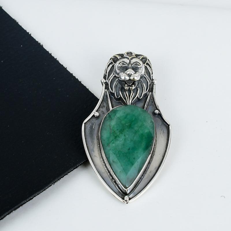 Zierlicher Smaragd Edelstein Anhänger 925 Sterlingsilber - Handgefertigtes Design, Alltagsschmuck, Einzigartiger Smaragdanhänger Muttertagsgeschenk