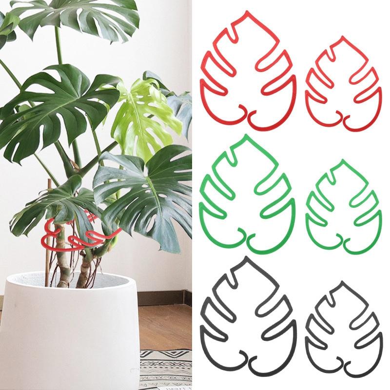 1/2/4Pcs Plant Fixing Clips Plastic  Climbing   Support Frame For Alocasia Monstera Vine  Monstera Shape Plant Fixing Clamp