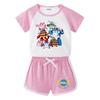 Kids' Summer Color Block Set: Short Sleeve T-shirt & Shorts for Boys and Girls