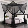190*210*240cmSexy Mosquito Net Palace Four Door King/Queen Double Size Home Single Bed Prevent Insect Outdoor Square Grace White Canopy Net