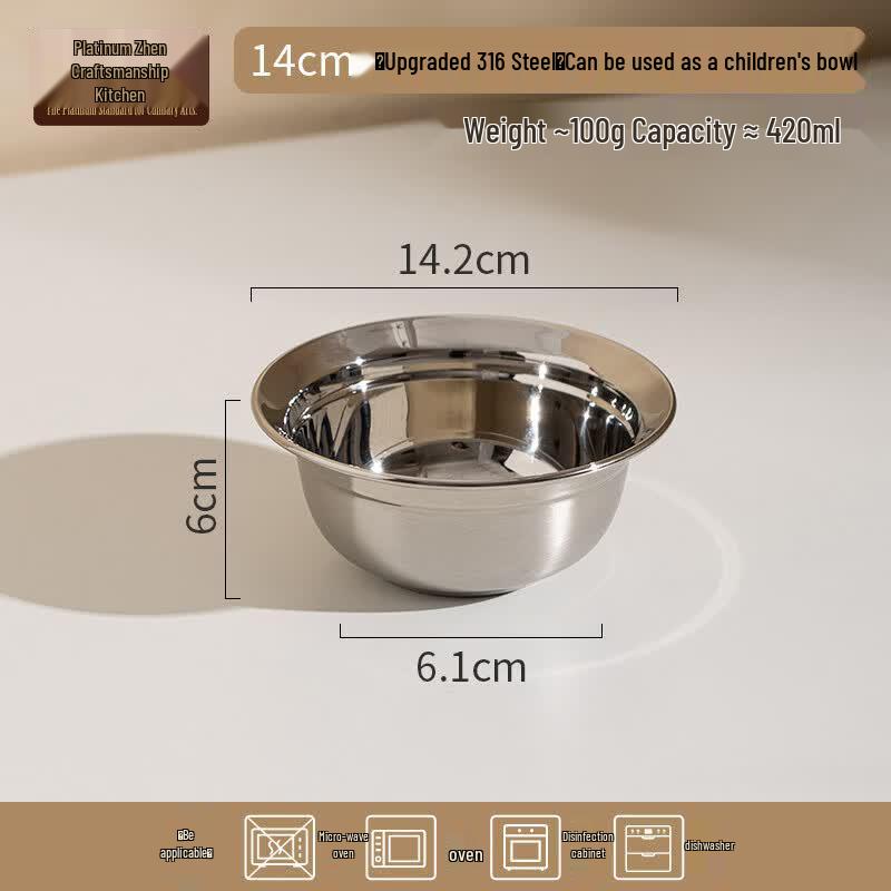 316 Stainless Steel Multi-Purpose Food Prep Bowl