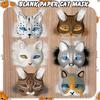 20 Pcs Face Cushion Kit Fox Cat Face Cushion DIY Halloween Masquer Set with Paint And Brush Make-up Party Prop for Dancing Party