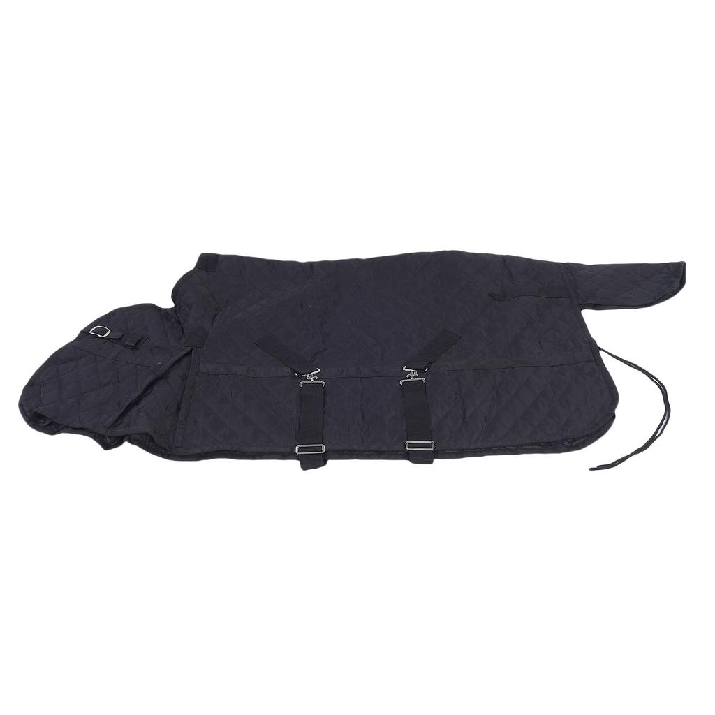 Horse Winter Blanket Adjustable Water Proof Breathable Horse Care Blanket for All Season Use Black