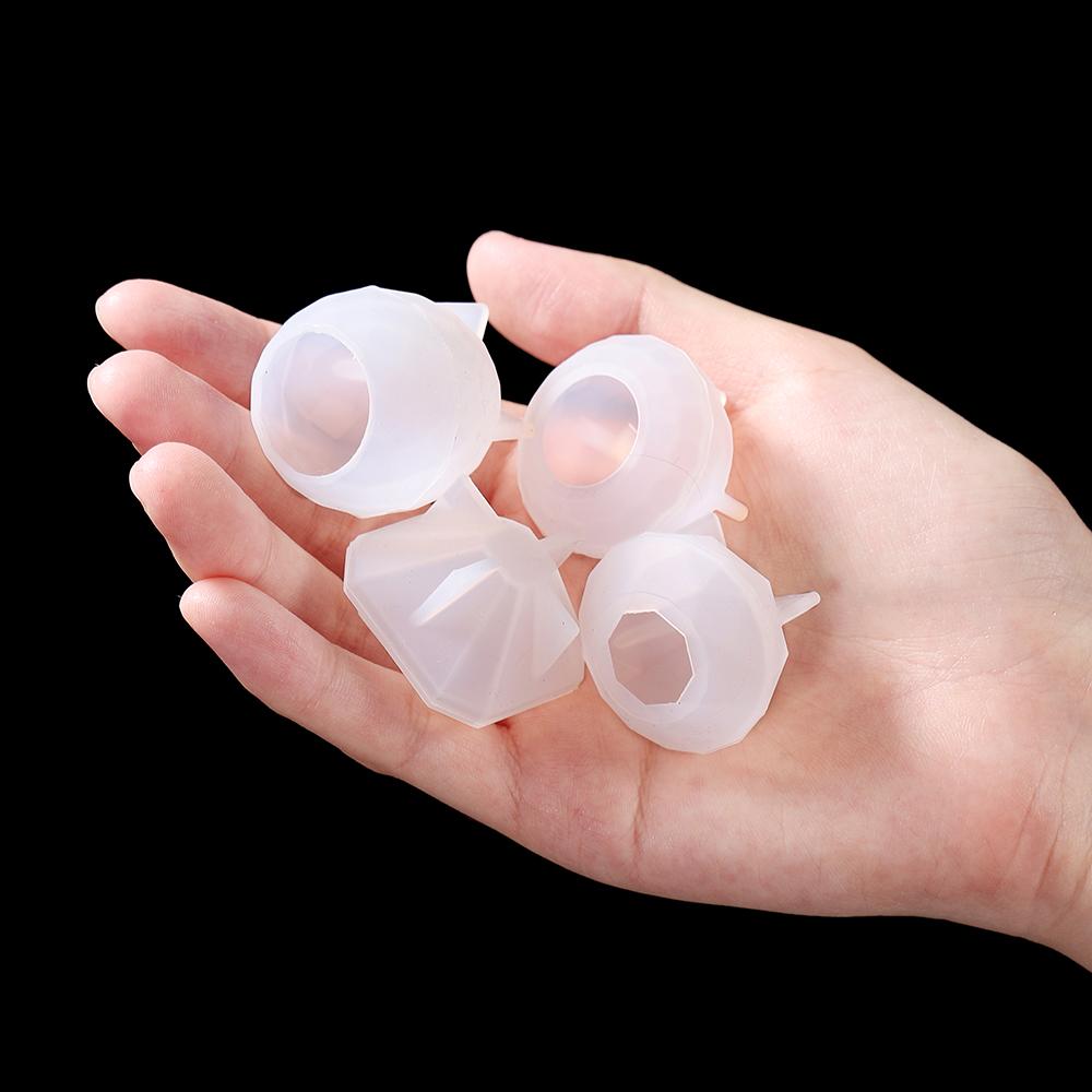 Drawer Handle Silicone Mold Diamond Dresser Crystal Pull Knobs Epoxy Resin Mold for Dresser Drawer Kitchen Bathroom Cabinet