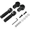 M8 Motorcycle Foot Rests Fit 1.22-1.29In Motorbike Brackets Foldable Foot Pegs Front Footpeg Rear Footpeg Anti-Skid Rearsets Folded Footrest 90