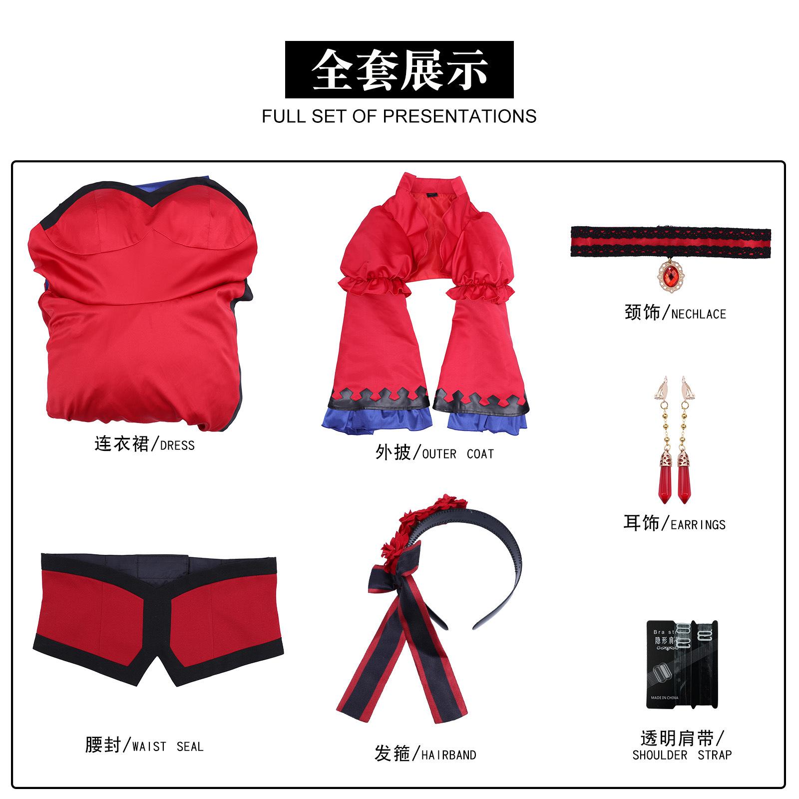 

Алое платье-баллон для нежити, аниме косплей наряд на Хэллоуин, Comic-Con, элегантный аристократический костюм принцессы для женщин XXXL