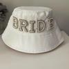 Bride Bucket hat summer beach wedding Engagement Bachelorette hen party Bach weekend bridal shower decoration honeymoon gift