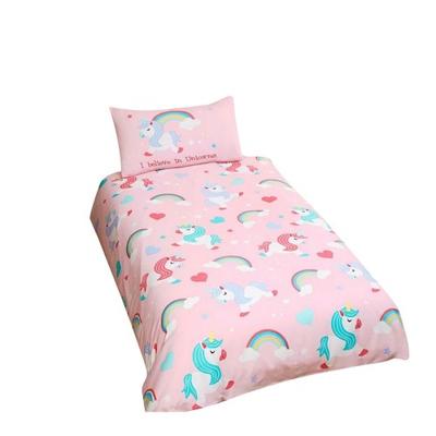 Roupa de cama e além do conjunto de capa de edredom para crianças/crianças que acredito em unicórnios