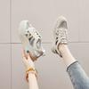 Summer women's shoes 2025 new hollow thin breathable board shoes versatile soft sole comfortable trend casual white shoes