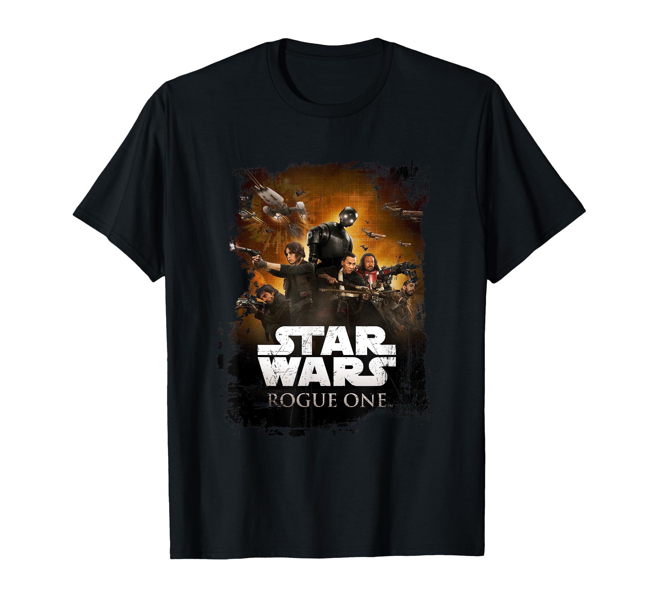 Star Wars Rogue One Rebel Distressed Poster T-Shirt