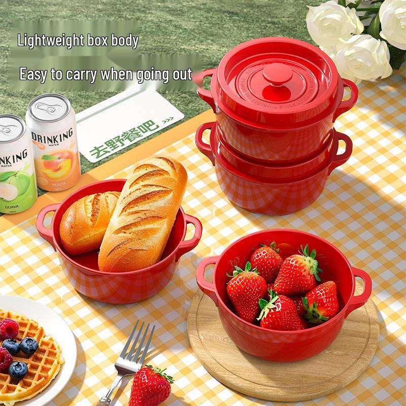 Enamel Fresh-Keeping Bento Lunch Box
